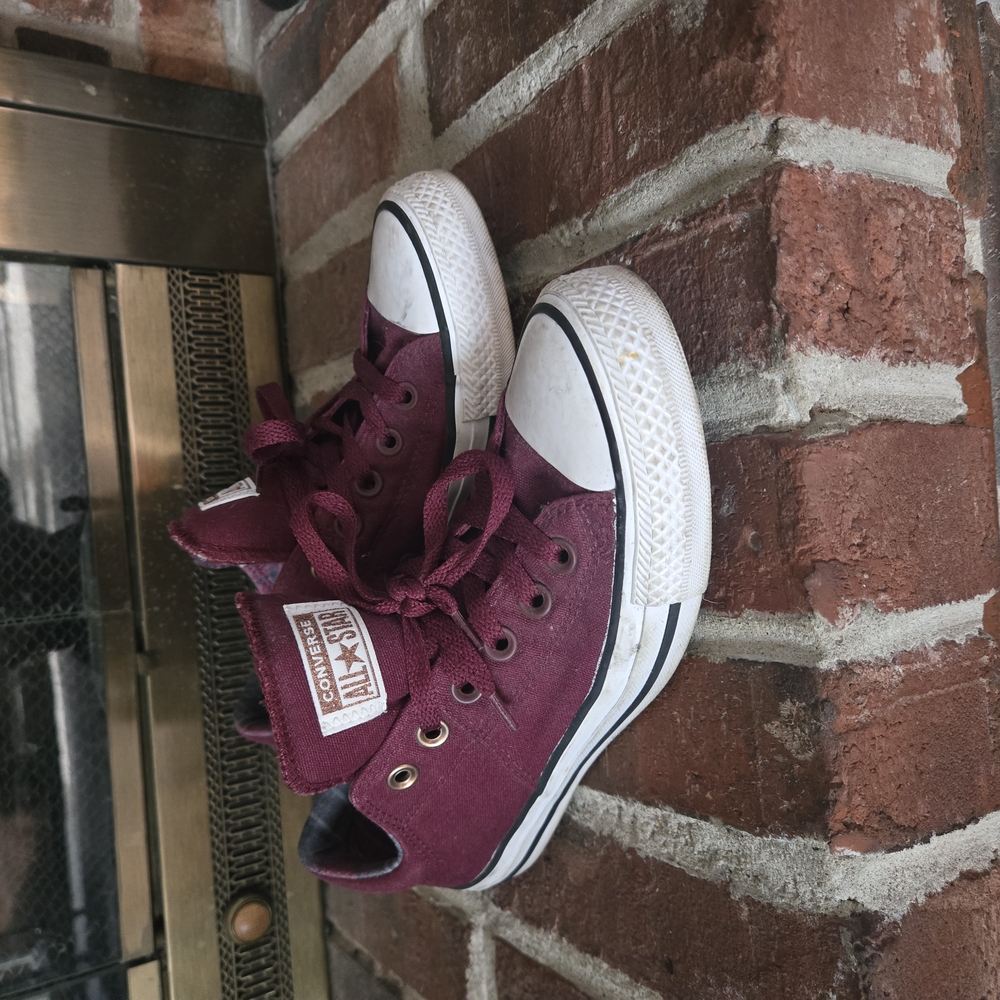 Converse Burgundy High-Top Sneakers